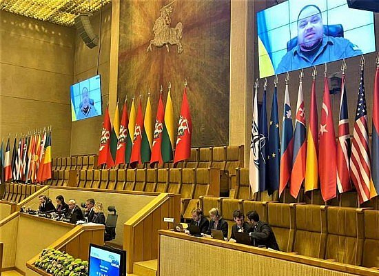 Виступ Руслана Стефанчука під час пленарного засідання весняної сесії Парламентської асамблеї НАТО 2022 року