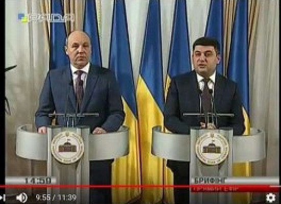 Брифінг Голови Верховної Ради України А. Парубія та Прем’єр-міністра України В. Гройсмана  